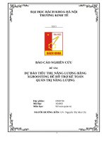 Dự báo tiêu thụ năng lượng bằng xgboosting Để hỗ trợ kế toán quản trị năng lượng