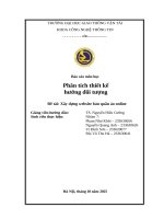Báo cáo môn học phân tích thiết kế hướng Đối tượng Đề tài xây dựng website bán quần Áo online