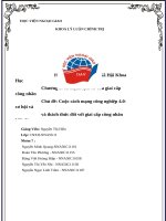 Chủ Đề cuộc cách mạng công nghiệp 4 0  cơ hội và và thách thức Đối với giai cấp công nhân việt n