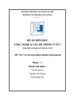 Đồ Án môn học công nghệ & các hệ thống Ô tô 1 7chuyên ngành kỹ thuật Ô tô Đề tài cơ cấu trục khuỷu thanh truyền piston