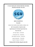 Phân tích thiết kế hệ thống thông tin Đề tài quản lý quán cafe