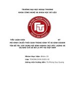 Đề tài xây dựng mô hình arima cho Ước lượng và dự báo chỉ số Đô la mỹ tại việt nam