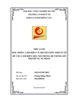 Đề tài cảm biến siêu Âm trong hệ thống hỗ trợ Đỗ xe tự Động