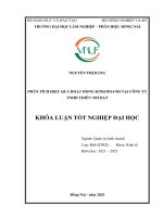Phân tích hoạt Động hiệu quả kinh doanh tại công ty tnhh thiên trí Đạt