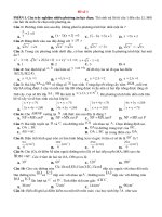 10 Đề thi toán vào 10 form trắc nghiệm 100% có đáp án