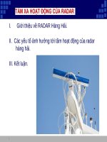 Cự ly hoạt động của radar hàng hải