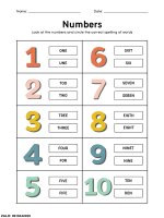 Học liệu toán tư duy & tiếng anh cho bé (số Đếm 1 10)