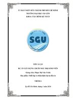 Tiểu luận dự Án xây dựng chuỗi nhà trọ sinh viên