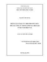 Pháp luật về Đầu tư theo phương thức Đối tác công tư trong lĩnh vực Điện gió Ở việt nam hiện nay