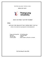 Báo cáo thực tập tốt nghiệp tại công ty cổ phần du lịch quốc tế wondertour