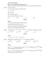 Bộ Đề Ôn thi giữa kỳ Đại số, hình học, lớp 10 - Chuyên Nguyễn Huệ phần 2