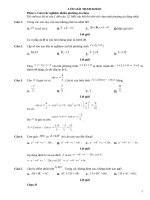 Bộ Đề Ôn thi Đại số và hình học trường chuyên Phần 4